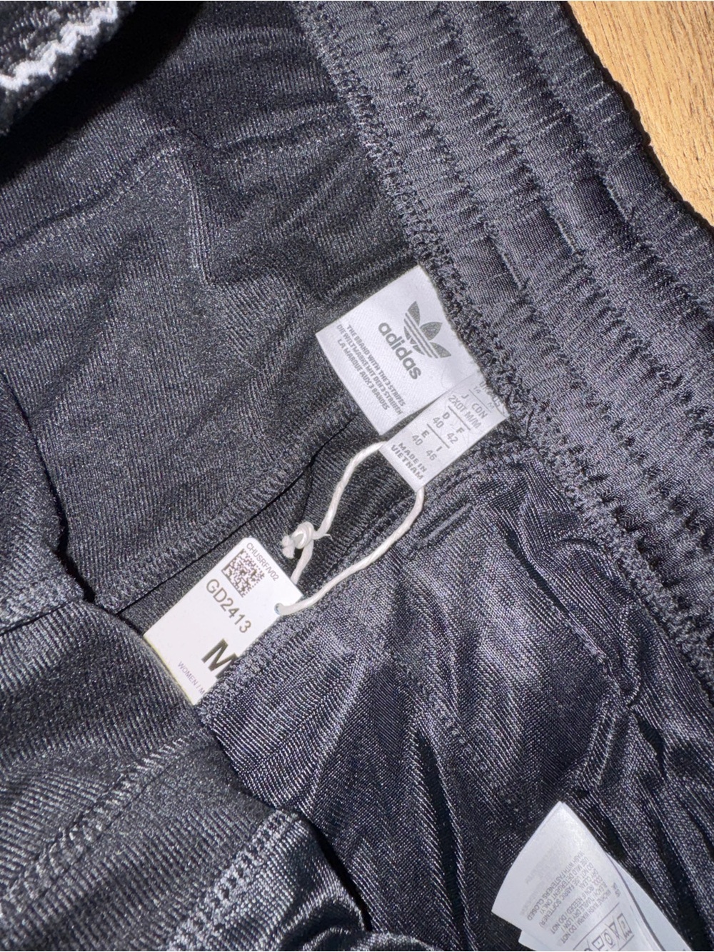 Adidas NWT Black Track Pants with White Stripes - Picture 4 of 7